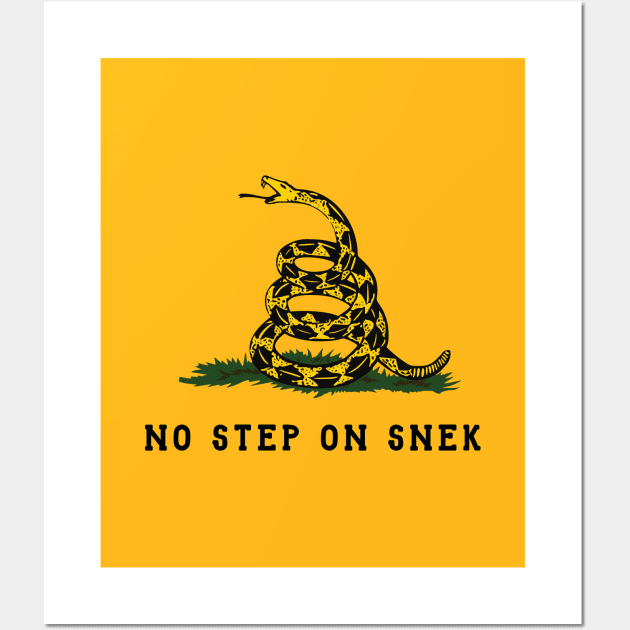 No Step On Snek T-Shirt Wall Art by dumbshirts